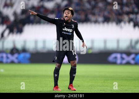 Weston McKennie della Juventus FC gesticola durante la Serie A match tra la Juventus FC e noi Sassuolo . Foto Stock