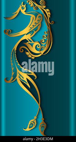 Illustrazione vintage vettoriale a mano con fiori e uccelli. Cornice incisa di elementi naturali e oggetti. Illustrazione Vettoriale