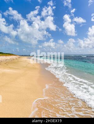 Spiaggia accanto alla Maison d’été hotel, costa orientale, vicino a Roches Noires, Mauritius, Isole Mascarene. Foto Stock