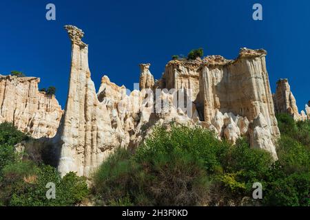 Formazione geologica di forma d'organo di Ille sur Tet nel sud della Francia Foto Stock