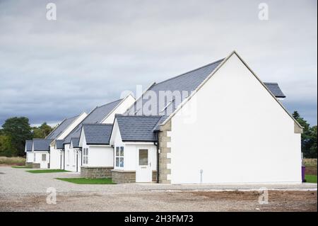 Nuova casa di lusso in fase di costruzione in campagna Foto Stock