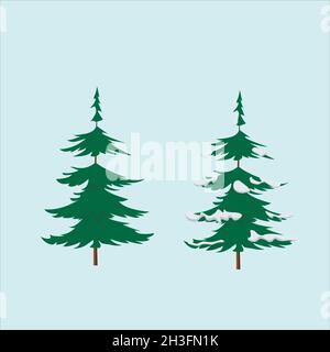 Un albero di Natale verde Illustrazione Vettoriale