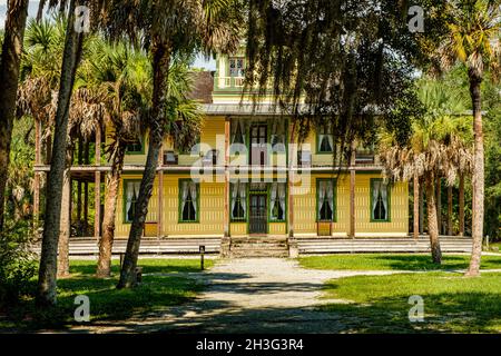 Planetary Court, Koreshan state Park, Corkscrew Road, estero, Florida Foto Stock