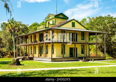 Planetary Court, Koreshan state Park, Corkscrew Road, estero, Florida Foto Stock