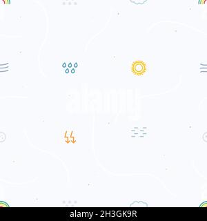 Vari simboli meteo - sfondo vettoriale Illustrazione Vettoriale