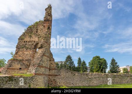 Rovine dell'antica fortezza romana Castra Martis nella città di Kula, regione Vidin, Bulgaria Foto Stock