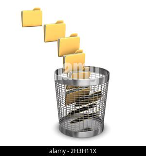 Cestino nove cartelle Foto Stock