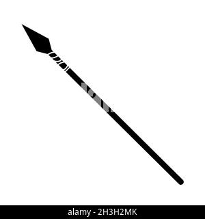 icona a forma di lancia su sfondo bianco. Logo a lancia. modello piatto Foto Stock