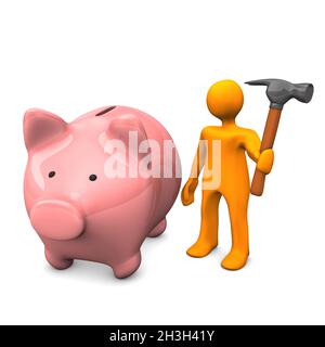 Manichino Piggy Bank Foto Stock
