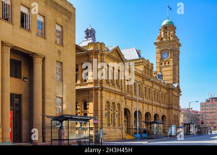 L'ufficio postale generale all'angolo tra Elizabeth Street e Macquarie Street fu costruito tra il 1901 e il 1905 - Hobart, Tasmania, Australia Foto Stock