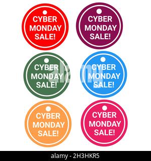 Adesivo inferiore dell'icona dell'offerta speciale Cyber monday Foto Stock