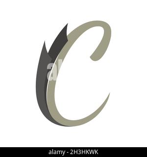 Immagine vettoriale classica lettera C per la progettazione di elementi. Illustrazione vettoriale EPS.8 EPS.10 Illustrazione Vettoriale