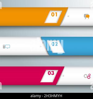 Infografica 3 linee smussate PiAd Foto Stock