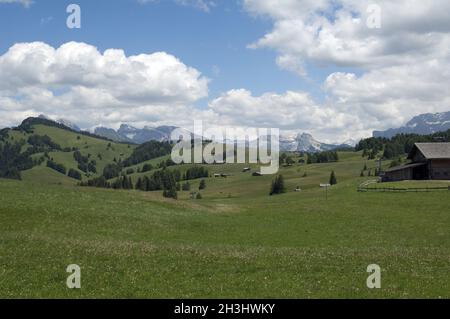 Alpe di Siusi, Alpe di Siusi, Dolomiti, Patrimonio dell'Umanità dell'UNESCO, Dolomiti, Foto Stock