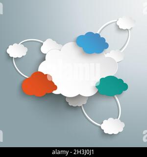 Infografica sul cloud computing Foto Stock