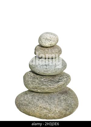 Piramide in pietra; sculture in pietra Foto Stock