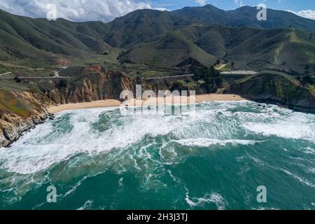 Gray Whale Cove state Beach in California. Foto Stock