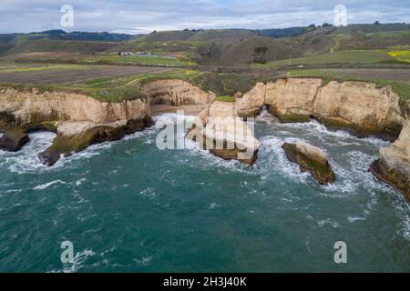 Pinna di squalo Cove. Una delle migliori spiagge in tutta la California. Foto Stock