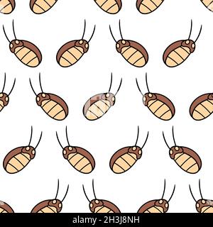 scarafaggio insetto stampa tessuto senza cuciture modello Illustrazione Vettoriale