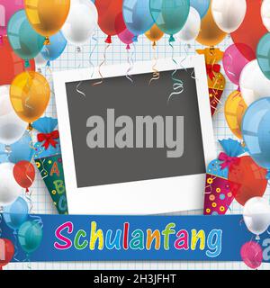 Carta controllata Balloons Schulanfang foto Foto Stock