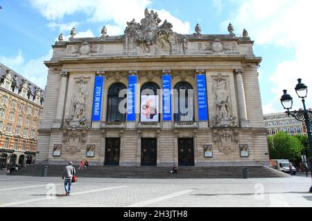 FRANCIA. NORD (59) LILLE. PIAZZA DEL TEATRO; OPERA Foto Stock