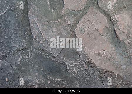 Frammento di parete fatto delle grandi pietre grigie Foto Stock
