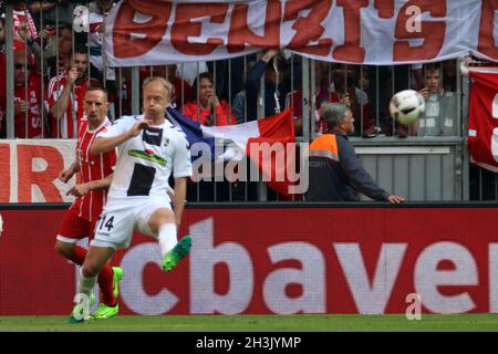 1 BL: 16-17 - Matchday 34 - FC Bayern MÃ¼nchen vs SC Freiburg Foto Stock