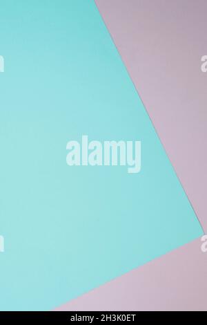 Astratto colore pastello blu e rosa carta geometria sfondo. Forme geometriche e linee. Foto Stock