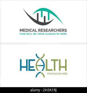 Moderno disegno del logo Helix medico salute Illustrazione Vettoriale