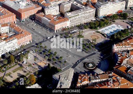 FRANCIA ALPES-MARITIMES (06) NIZZA. AEREO, PLACE MASSENA Foto Stock