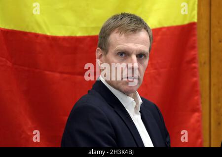 Handball LS Men U20: Germania vs. Belgio - 03.11.2017 a Steinbach Foto Stock