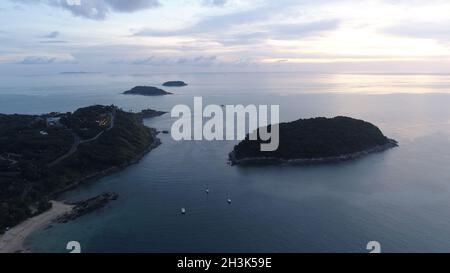 Scatto aereo al Laem Phrom Thep a Phuket Foto Stock