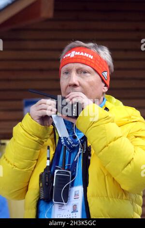 FIS World Cup Ski Jumping 17-18, Neustadt, gara di squadra Foto Stock