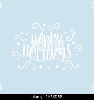 Banner con lettere per buone feste Illustrazione Vettoriale