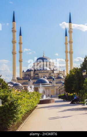 Moschea cuore della Cecenia a Grozny, Russia Foto Stock