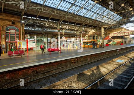 Preston stazione ferroviaria Preston Lancashire Inghilterra UK Foto Stock