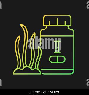 Iodio supplementi vettore gradiente icona per tema scuro Illustrazione Vettoriale