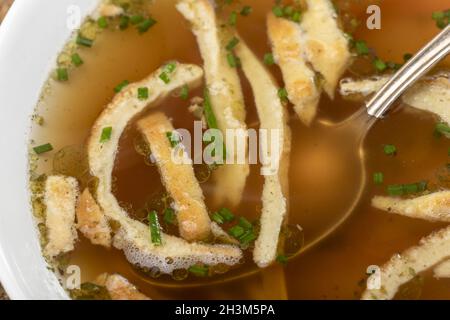 Zuppa bavarese di pancake Foto Stock