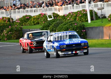 Jake Hill, Ford Capri III 3 litri S, Gerry Marshall Trophy, Gruppo 1 Saloon vetture che gareggiate negli anni tra il 1970 e il 1982, composte da due Foto Stock