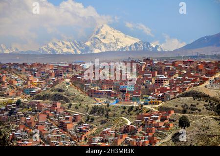 El Alto, la Paz, Bolivia. Vista panoramica. Foto Stock