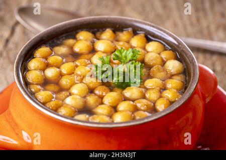 Zuppa di piselli al forno Foto Stock