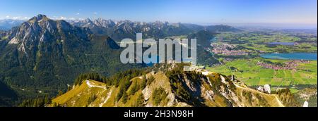 Paesaggio panoramico ad Allgaeu in Baviera Foto Stock