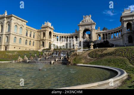 Palais Longchamp, famoso edificio storico situato a Marsiglia, Francia Foto Stock