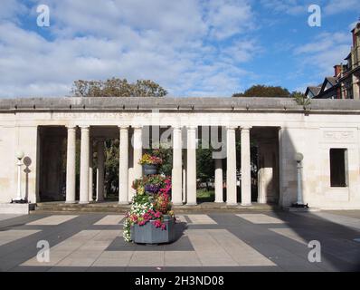 Il monumento commemorativo di guerra a Lord Street a Southport Foto Stock