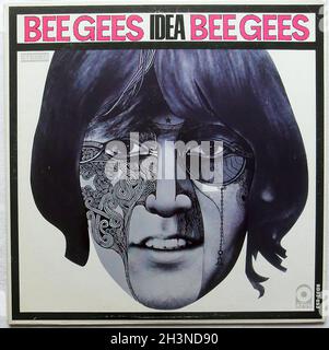 1968 The Bee Gees idea 1960 copertina originale dell'album Psicedelic Vintage Vinyl LP Record Foto Stock