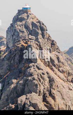 Guru Dattatreya Paduka Mandir tempio a Girnar Hill, Gujarat stato, India Foto Stock