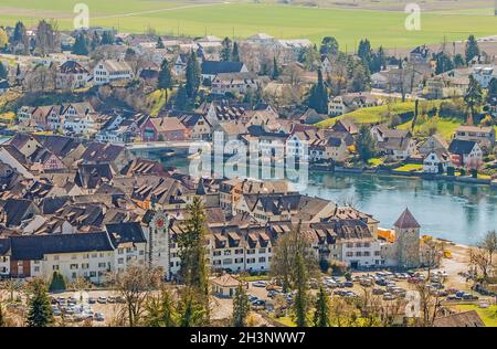 Stein am Rhein, Cantone di Sciaffusa, Svizzera Foto Stock