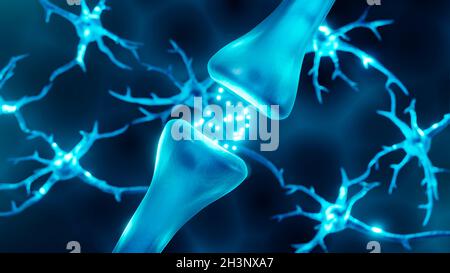 Illustrazione di Synapse Foto Stock