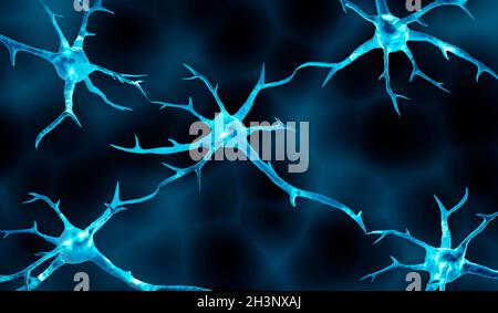 Neuroni, illustrazione Foto Stock