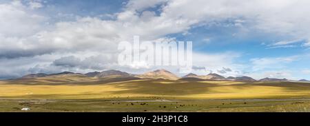 Paesaggio pascoli autunnali Foto Stock